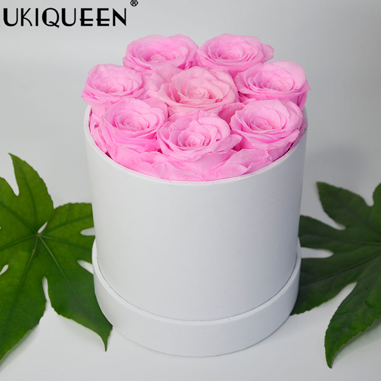 UKIQUEEN Großhandelsgeschenk für immer Blumen-Verzierungs-getrocknete Blumen-unsterblicher Blumen-Kasten unsterblicher frischer Rosen-Kasten
