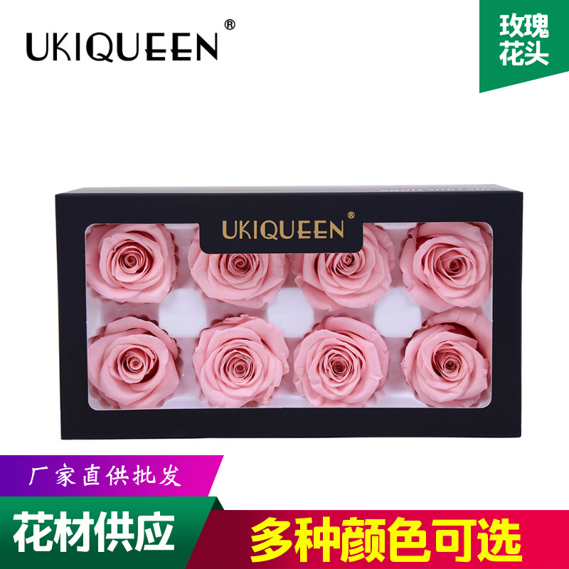 4-5 cm Grad A unsterbliche Rose Blumenmaterial Rosenkopf Yunnan Kunming Großhandelslieferant für Floristen